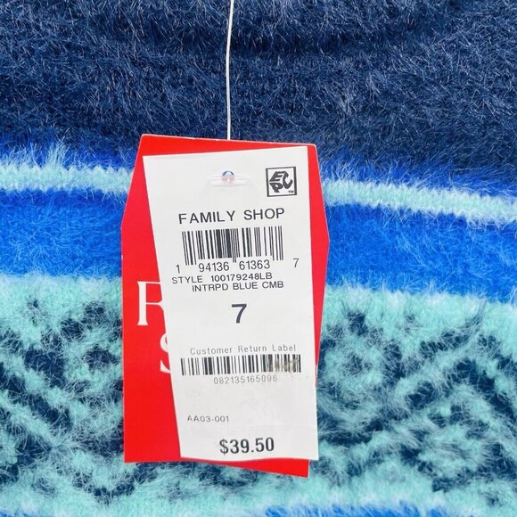 Holiday Lane Little Boys 7 Fair Isle Crewneck Long-Sleeve Sweater Blue $40 041 - Picture 8 of 9